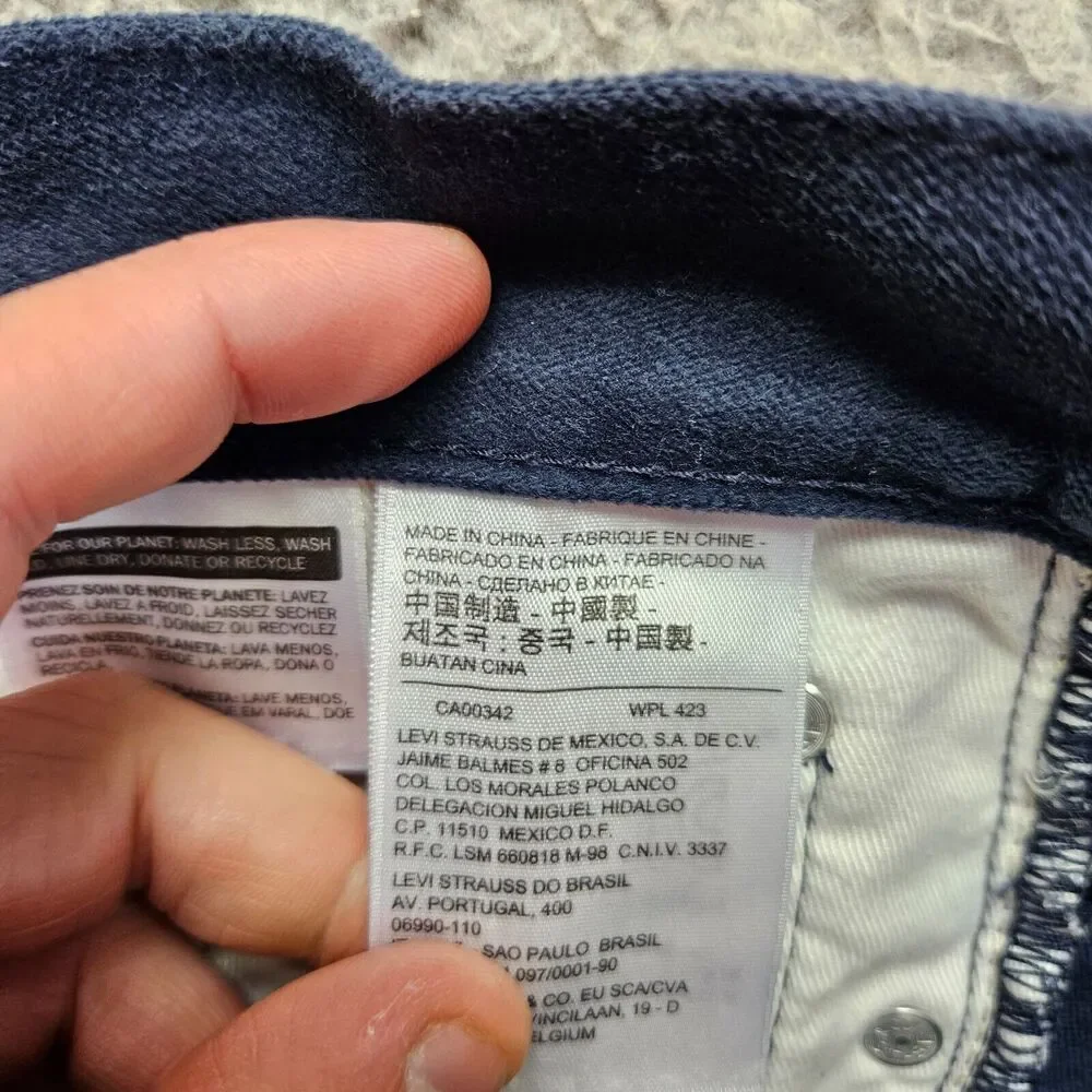 Levis Pants Mens Size 30x30 Blue Straight Leg Stretch‎ Elastic Waist